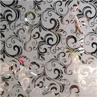 Sliver flower design decorative art glass manufacturer in china