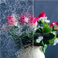 2-10mm Clear Rose Pattern Lacquered Glass Decorative