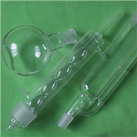 Lab Soxhlet Extractor For Liquid-Solid Extraction Body 45/50 Allihn Condenser Kit Glass Transparent