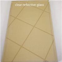 window/door glass 5mm/6mm clear/yellow reflective building/furniture glass with high quality
