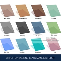3mm-12mm Tinted Glass, Green, Blue, Pink, Black, Grey, Bronze colors, CE certified