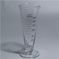 WB-2108 Lab glassware graduate cylinder cone shape, with spout, short lines Labware China manufactur