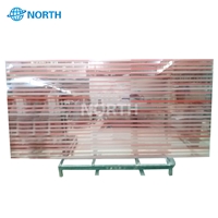 Silk screen printed glass wall