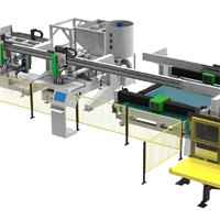 Fully automatic automotive glass cutting-breaking-grinding-drilling production line