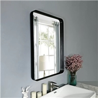 Wall Mounted  Black White Brass Metal Framed Bathroom Mirror for Home Decoration Mirror Frame