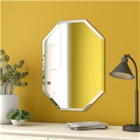 Rectgular Round Shape Bathroom Beveled Edge Decorative DIY Hot Sale Shower Mirror with hangers