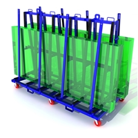 Stone / Glass A Shape Glass Rack ,Granite Steel A-frame rack cart