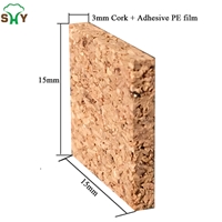 Self-adhesive Cork pad with adhesive film 15*15*3MM glass Separator pads