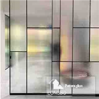 China high quality patterned glass decorative privacy protection sliding glass door patterned glass