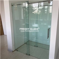 bathroom partition tempered glass with hardware accessories